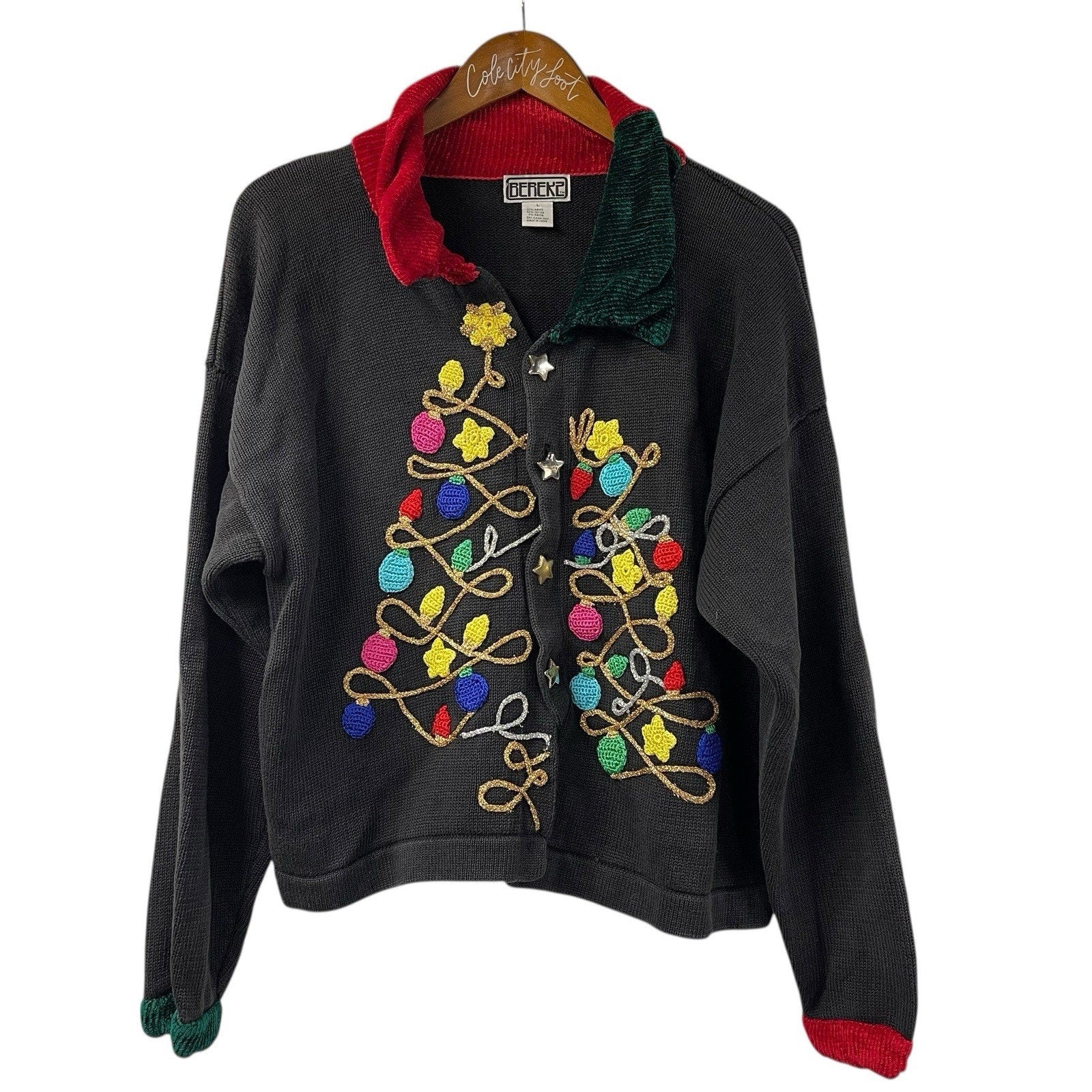 Not So Ugly Christmas Sweater Berek2 L Tree Ornaments Star