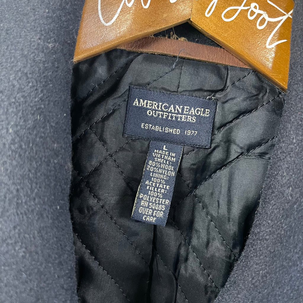 American Eagle Outfitters Blue Wool Peacoat Vintage