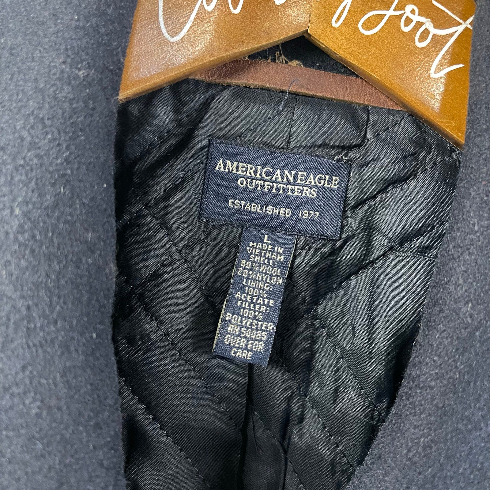 American Eagle Outfitters Blue Wool Peacoat Vintage