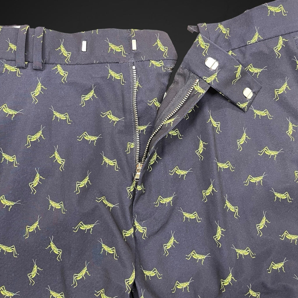 RLX Ralph Lauren Pants Navy Blue Cricket Print Size 35 32 Slacks