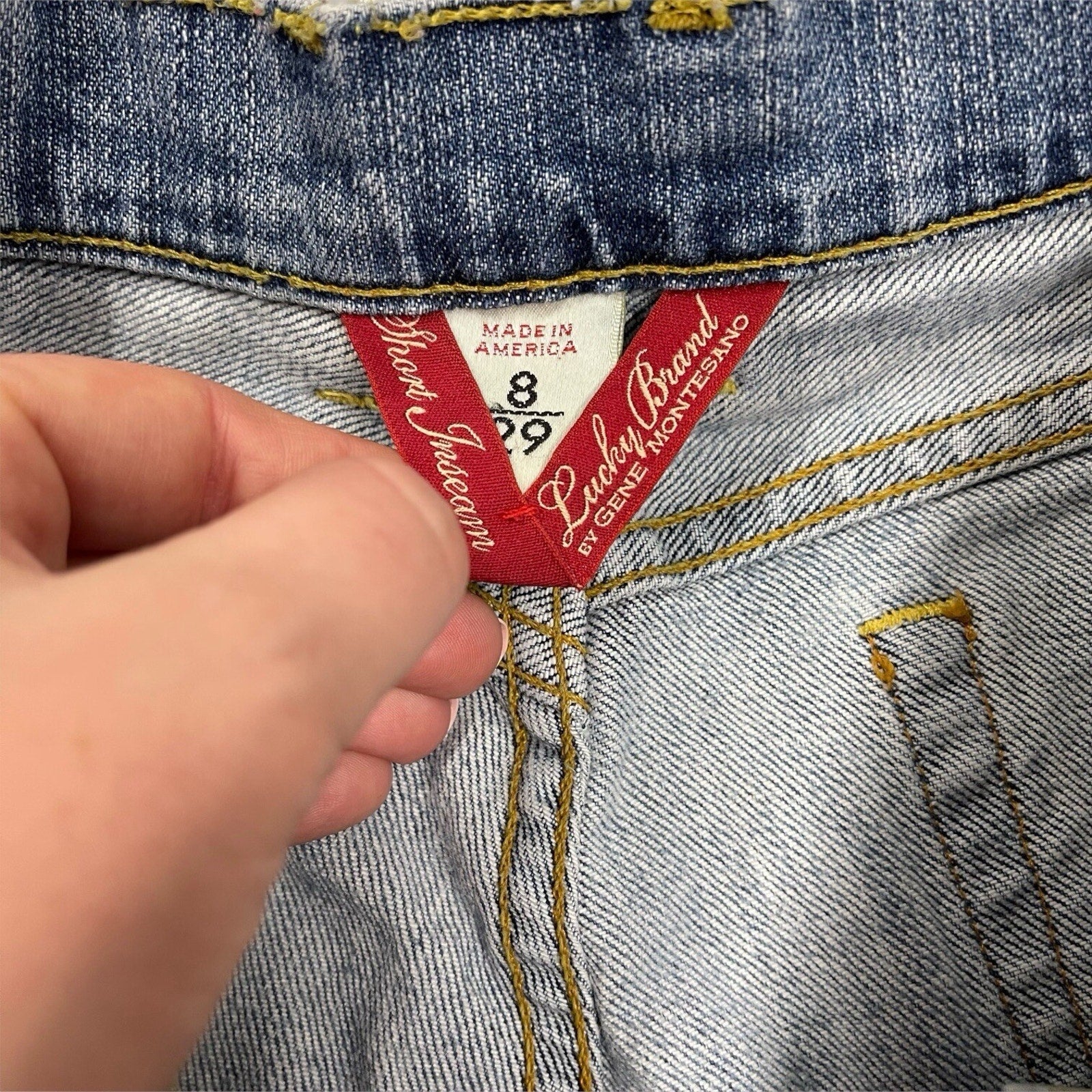 Lucky Brand Classic Rider Jean Low Rise Y2K Vintage 8 29 Short Inseam