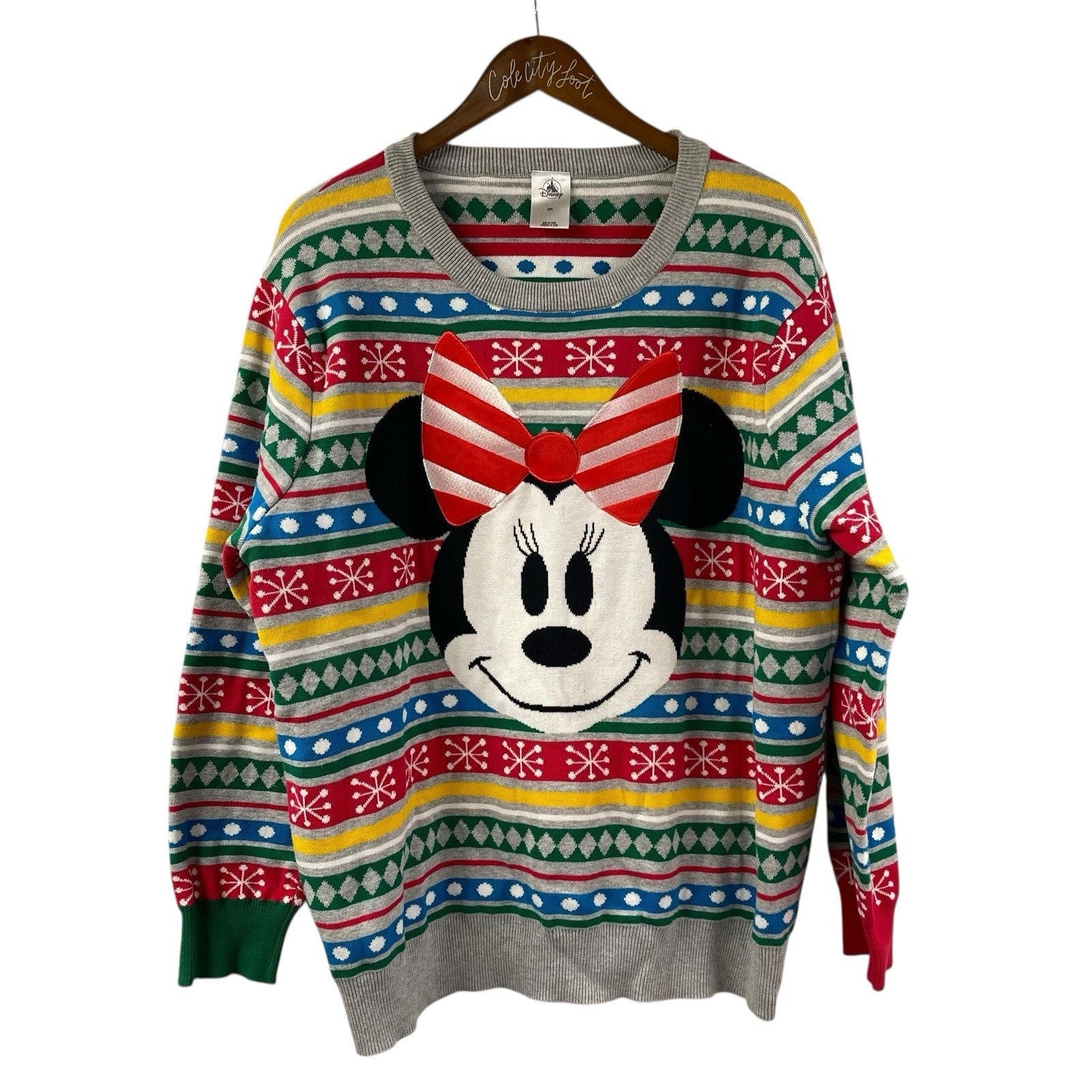 Not So Ugly Christmas Sweater Disney Store Minnie Mouse XXL
