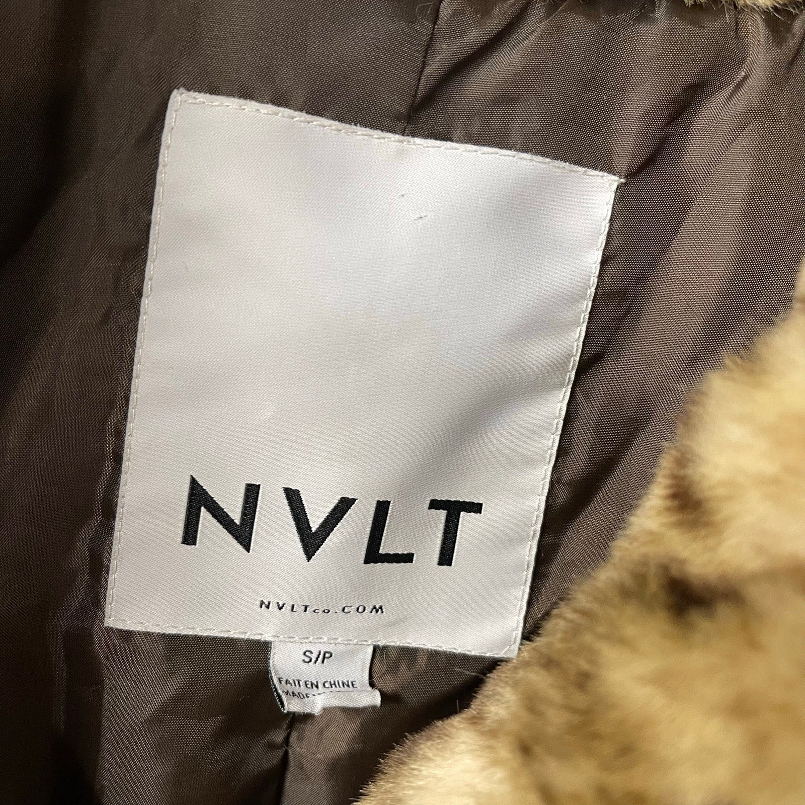 NVLT Furry Jacket Animal Print Small Python Print Puffer Coat