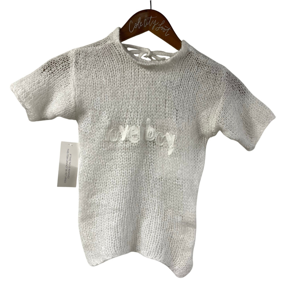 Sisters and Seekers Mesh Knit Top LOVERBOY White Sewn Soft