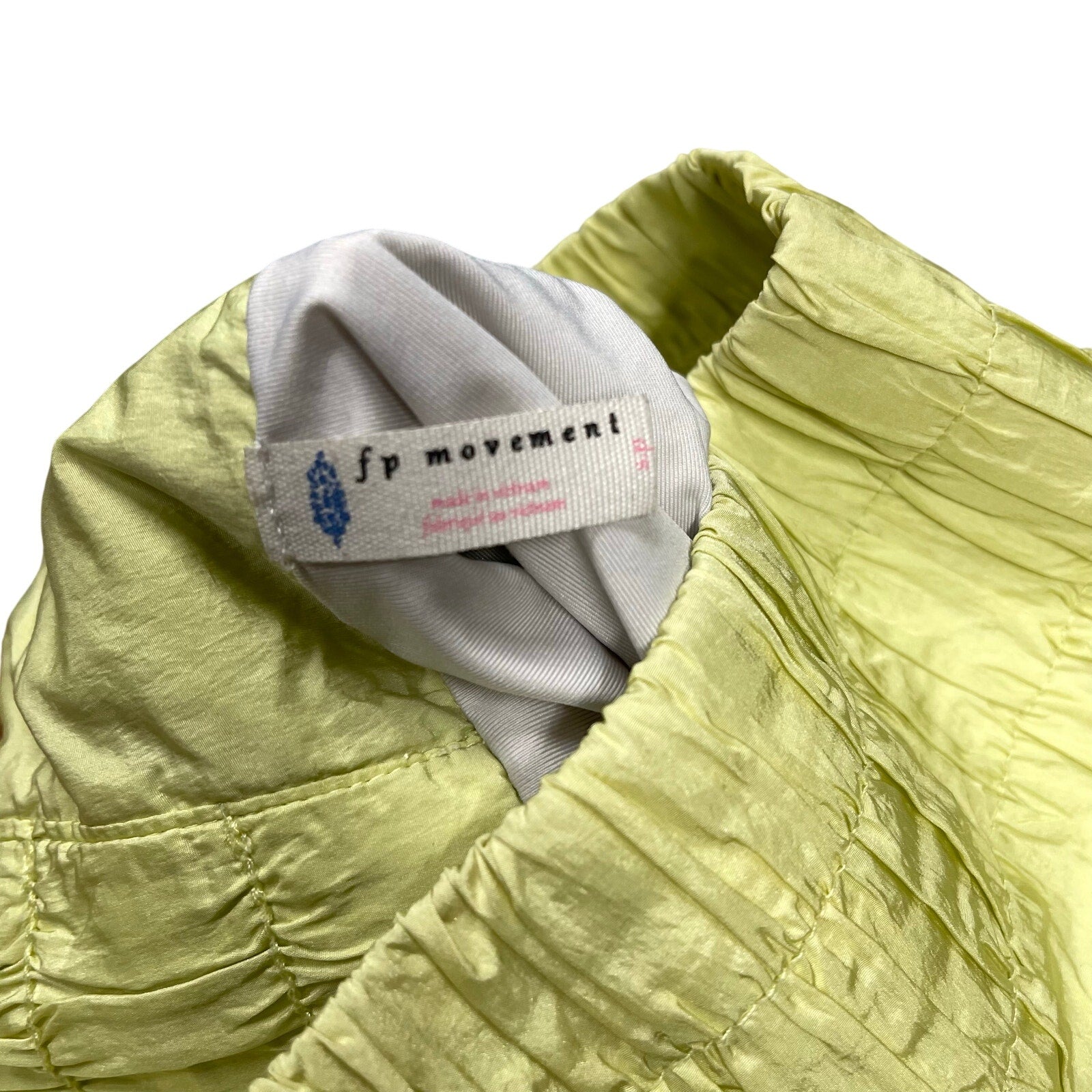 Free People Movement Shiny Hi Waisted Shorts Yellow Small