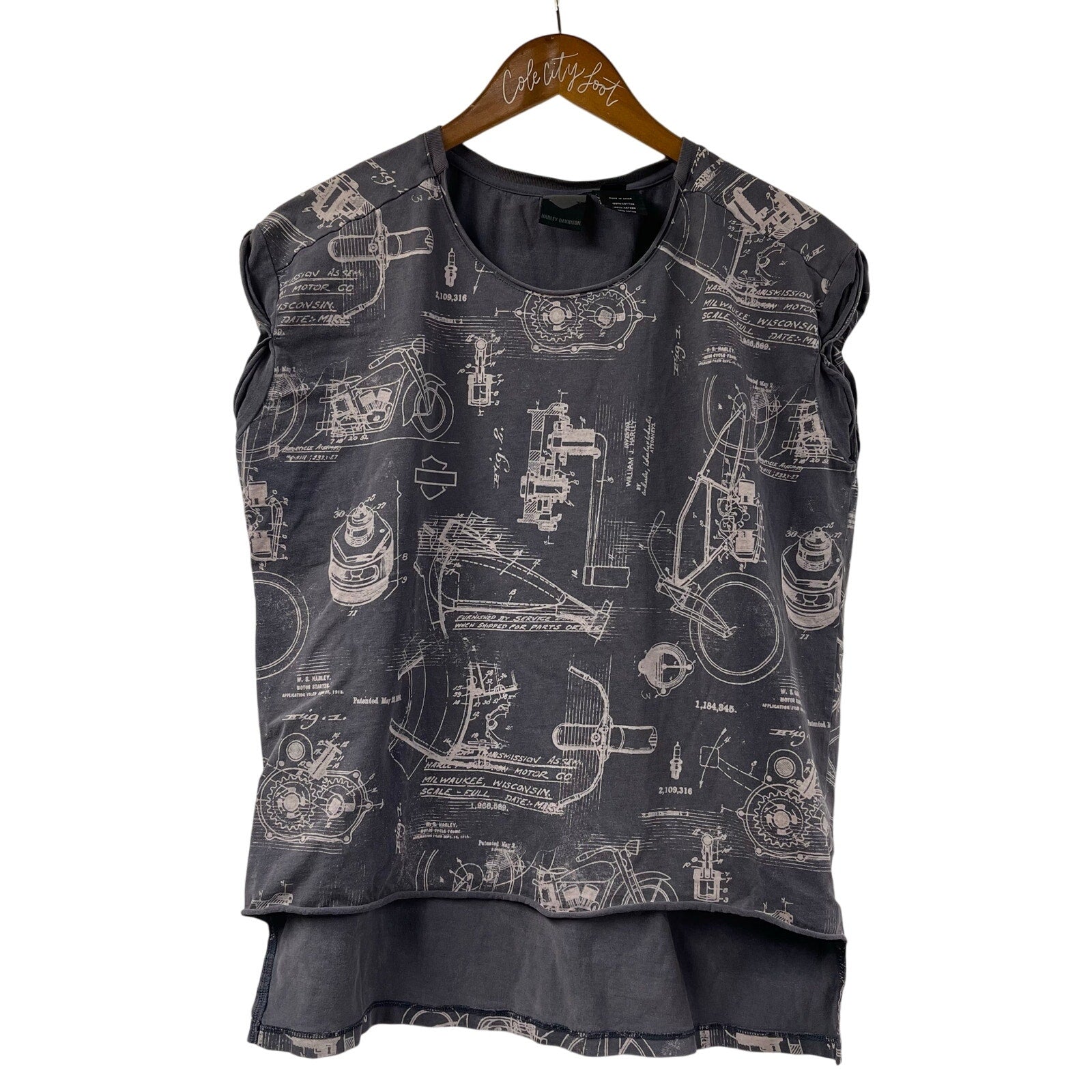 Harley Davidson Motorcycles T Shirt Small All Over Print