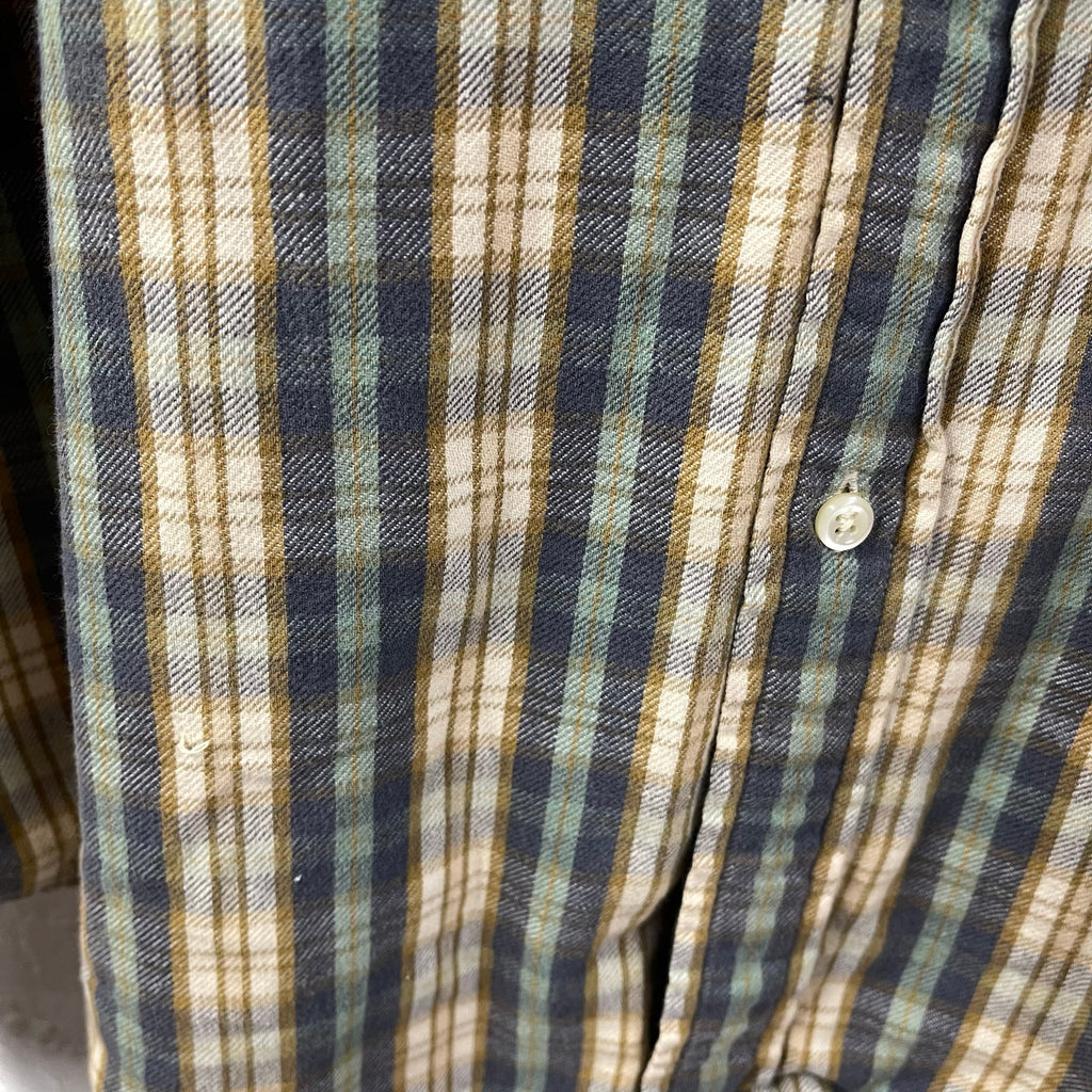 Ralph Lauren Jeans Company Plaid Long Sleeve Shirt XL Vintage 100% Cotton