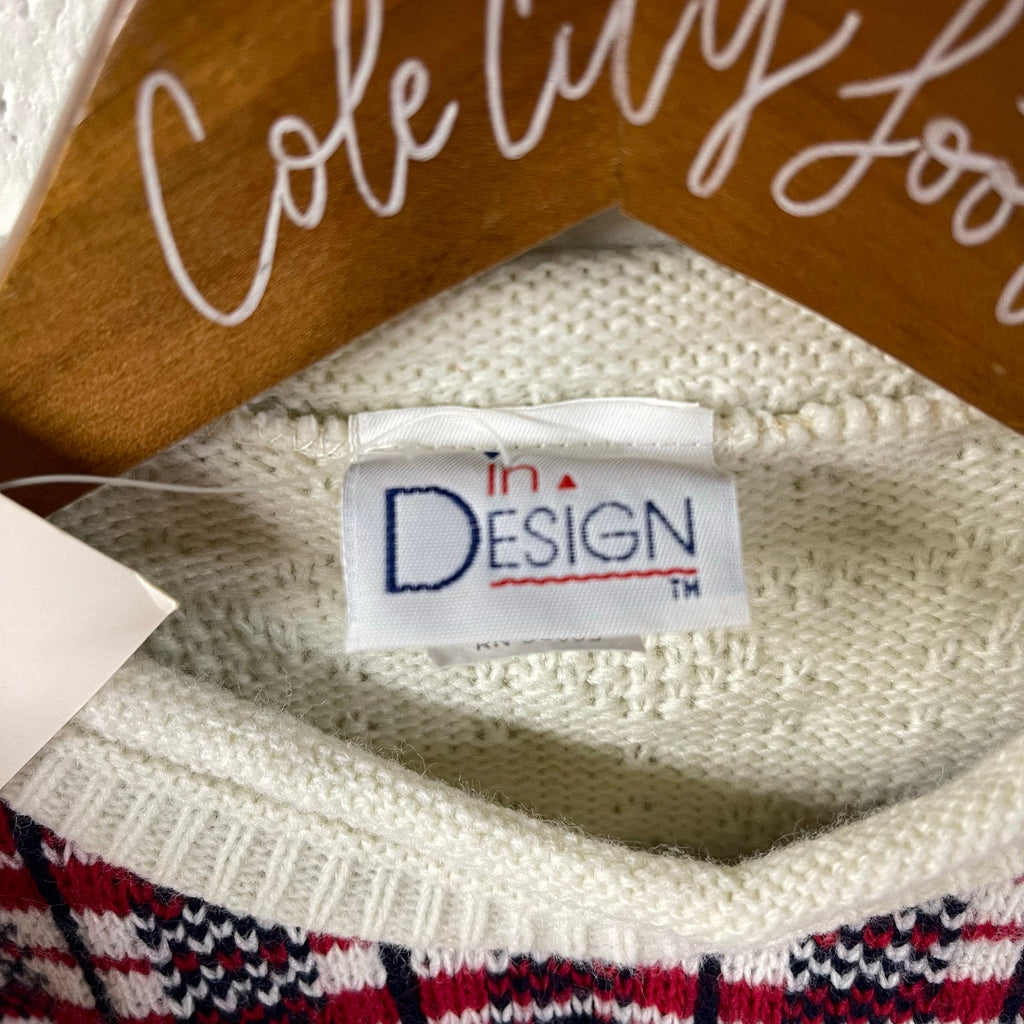 Not So Ugly Christmas Sweater Teddy Bears Intarsia Knit Vintage Youth Large