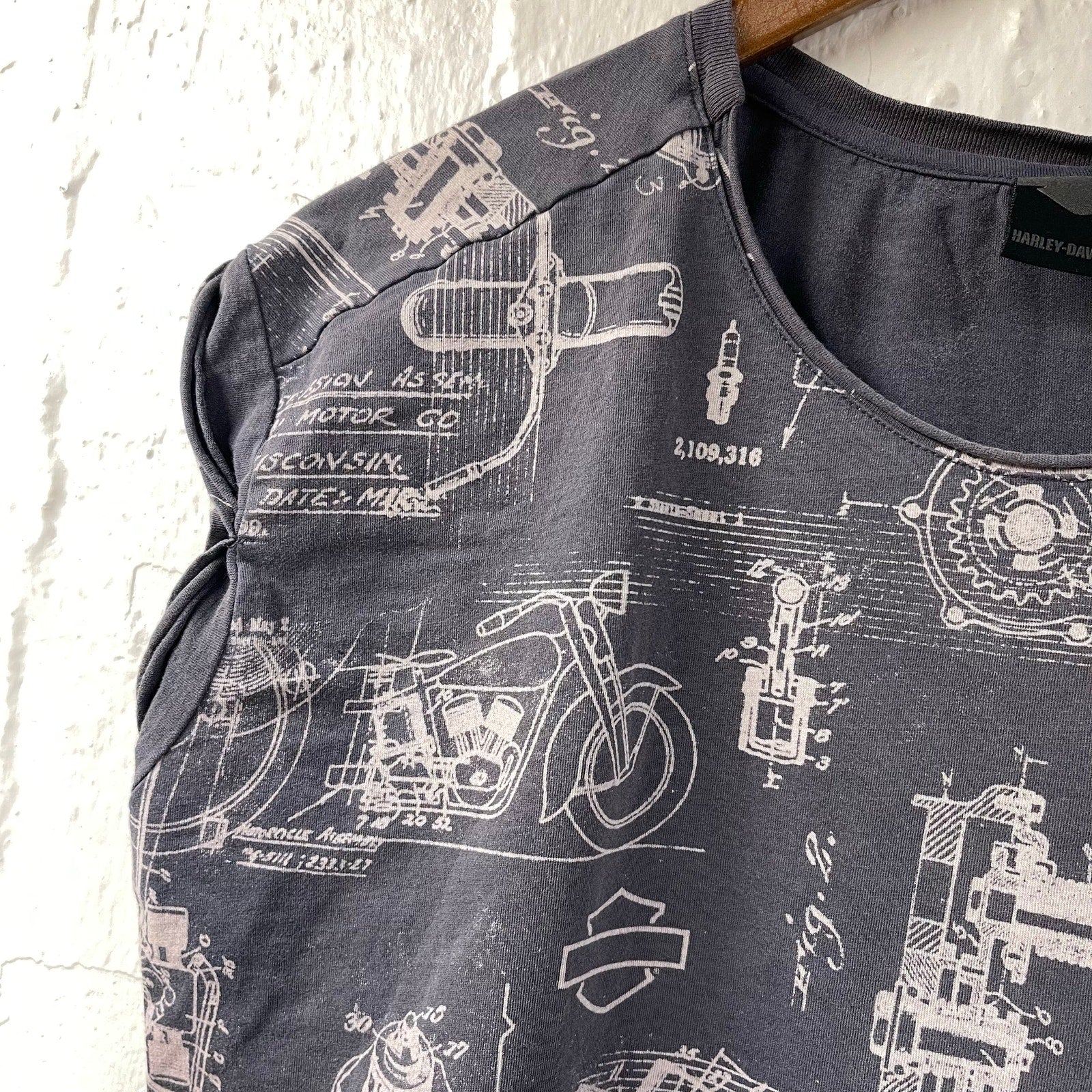 Harley Davidson Motorcycles T Shirt Small All Over Print