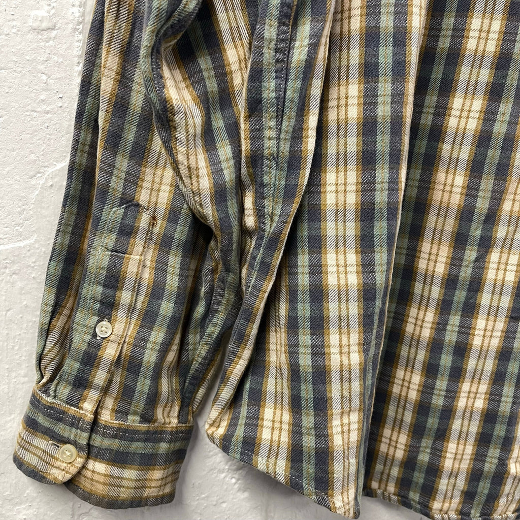 Ralph Lauren Jeans Company Plaid Long Sleeve Shirt XL Vintage 100% Cotton