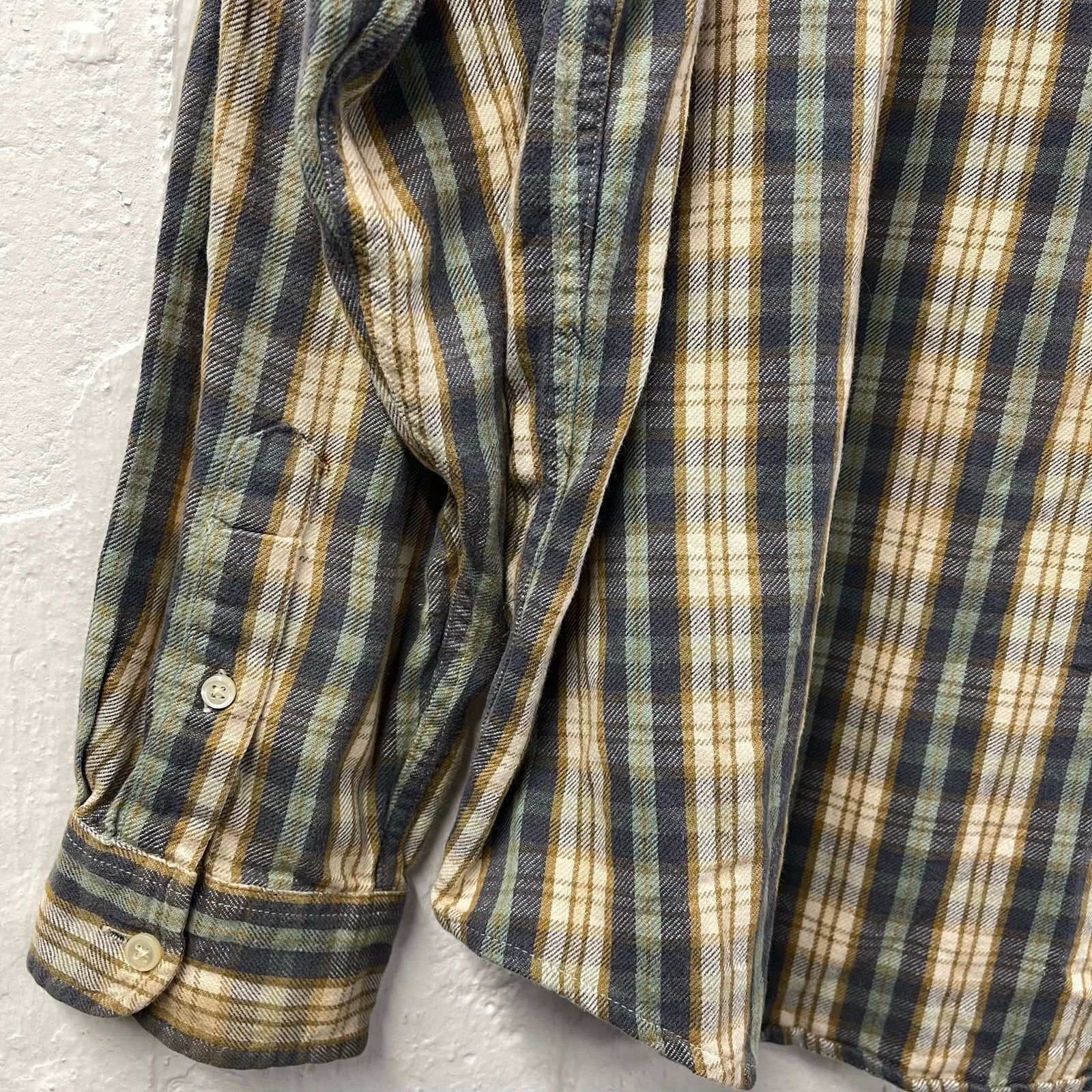 Ralph Lauren Jeans Company Plaid Long Sleeve Shirt XL Vintage 100% Cotton