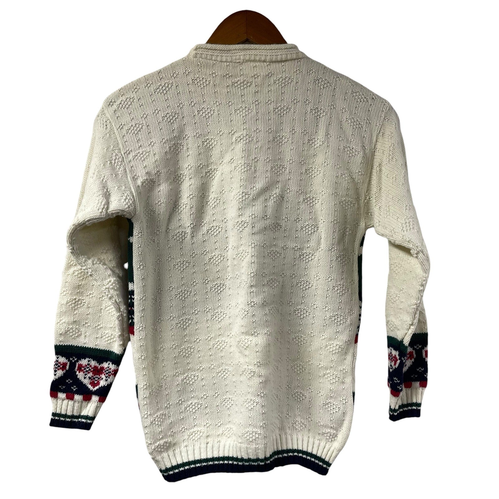 Not So Ugly Christmas Sweater Teddy Bears Intarsia Knit Vintage Youth Large