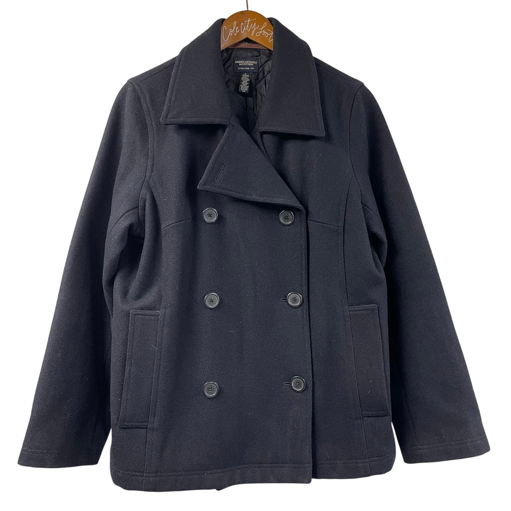 American Eagle Outfitters Blue Wool Peacoat Vintage