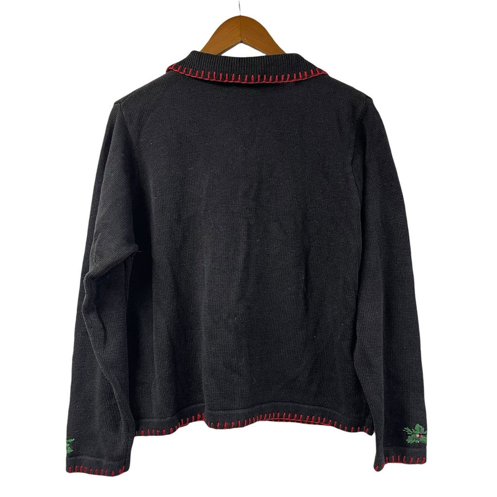 Not So Ugly Christmas Sweater BP Design Knit VTG Ornaments Holly Doll Rocking 🎠