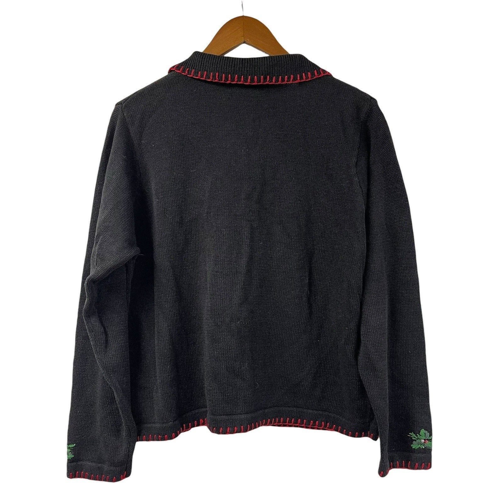 Not So Ugly Christmas Sweater BP Design Knit VTG Ornaments Holly Doll Rocking 🎠