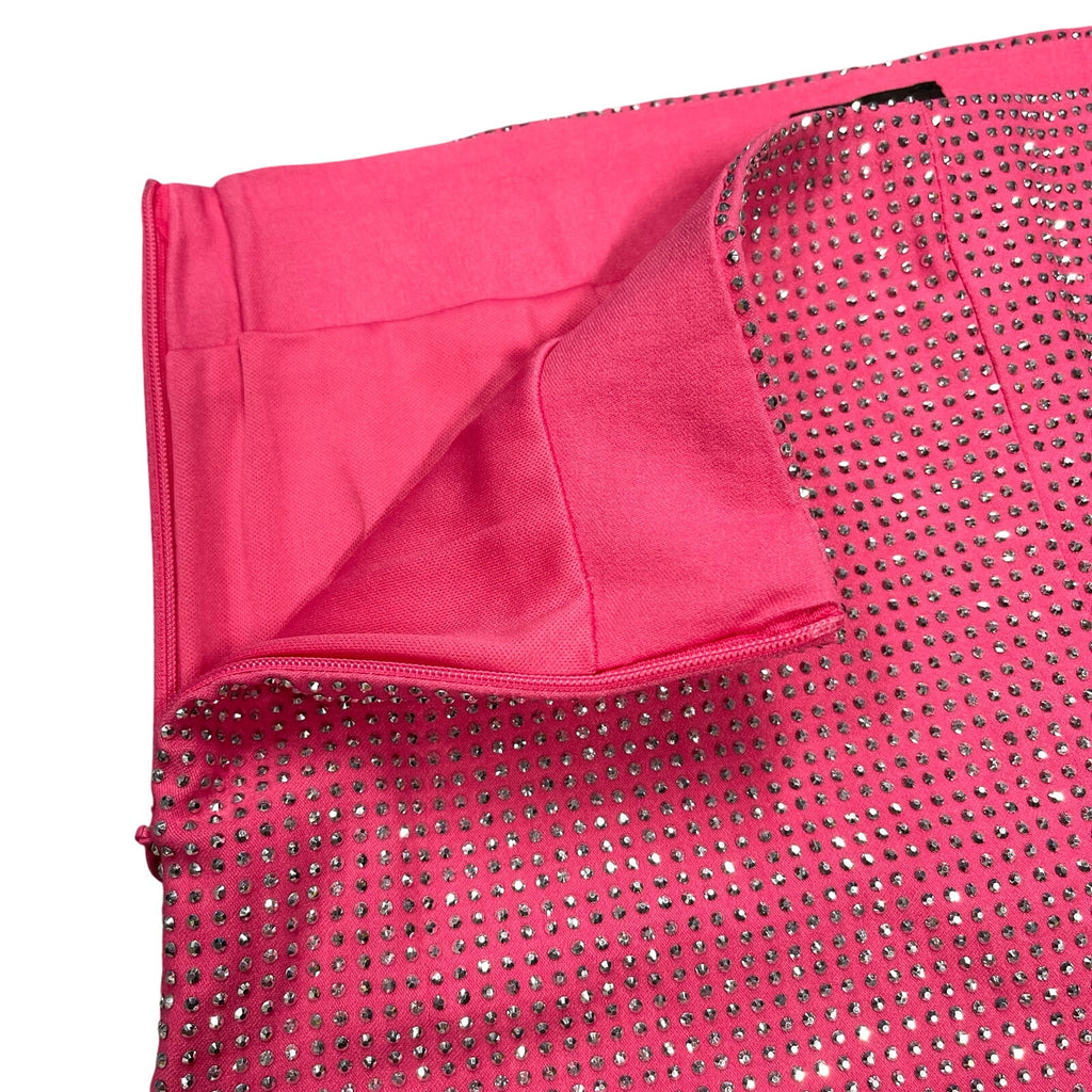 Day G Rhinstone Hot Pink Short Shorts Hi Waist Stretch Medium
