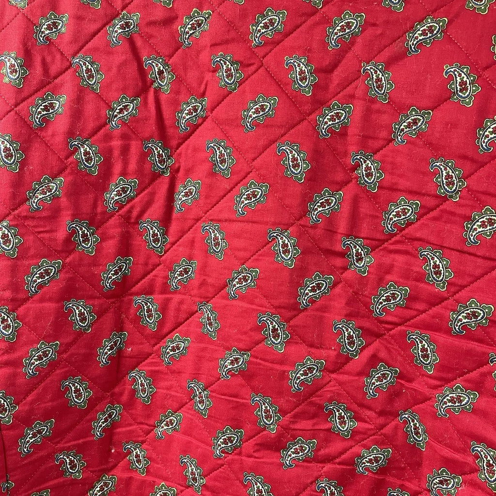 Not So Ugly Christmas Jacket Vera Bradley Quilted Red Paisley Large Vintage