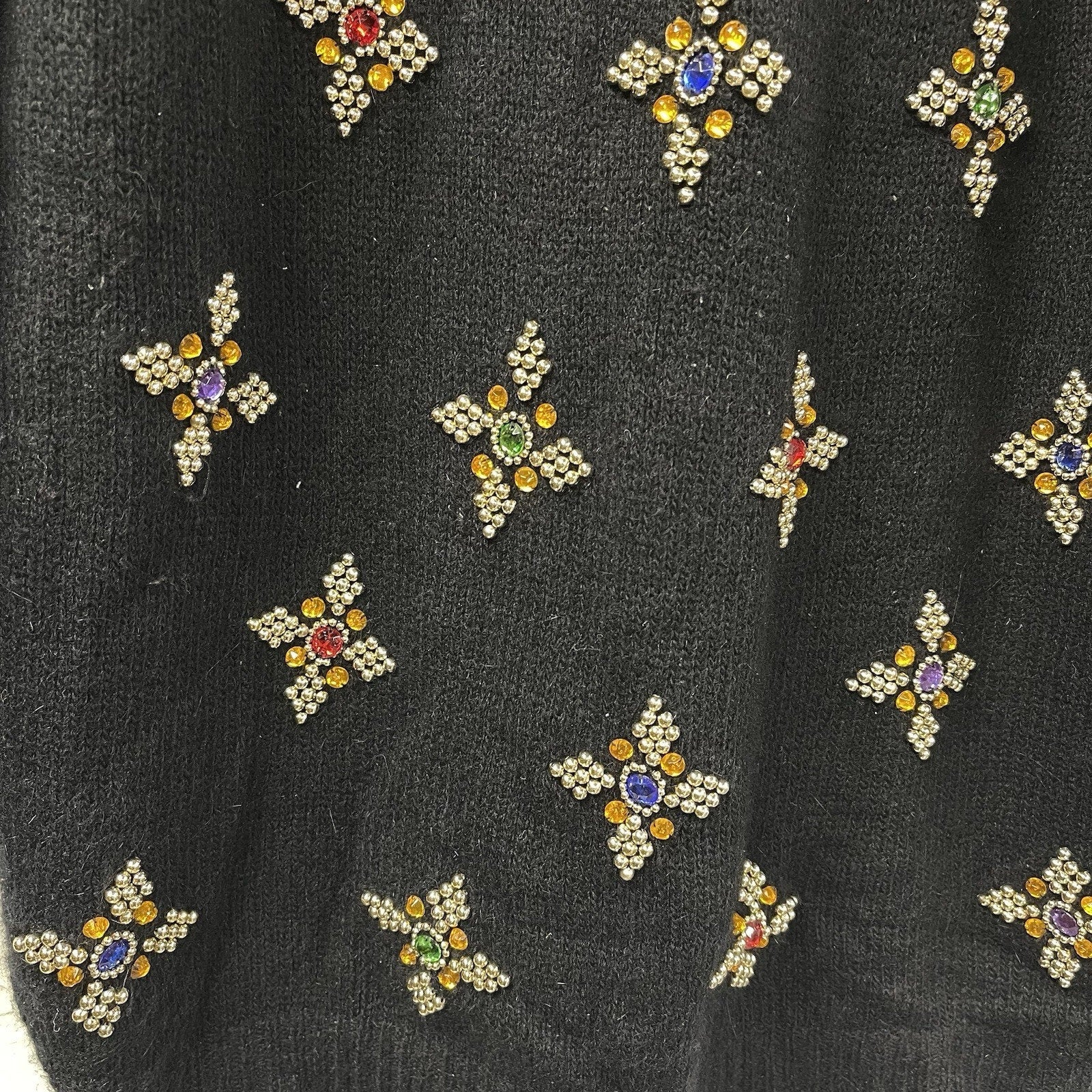 Not So Ugly Christmas Sweater Work In Progress Gems Silk Rabbit Hair L New Years