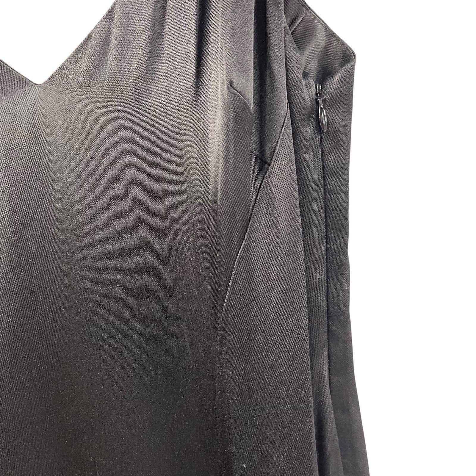 Allen Schwartz ABS Black Silky Car Wash Dress Vintage Size 6