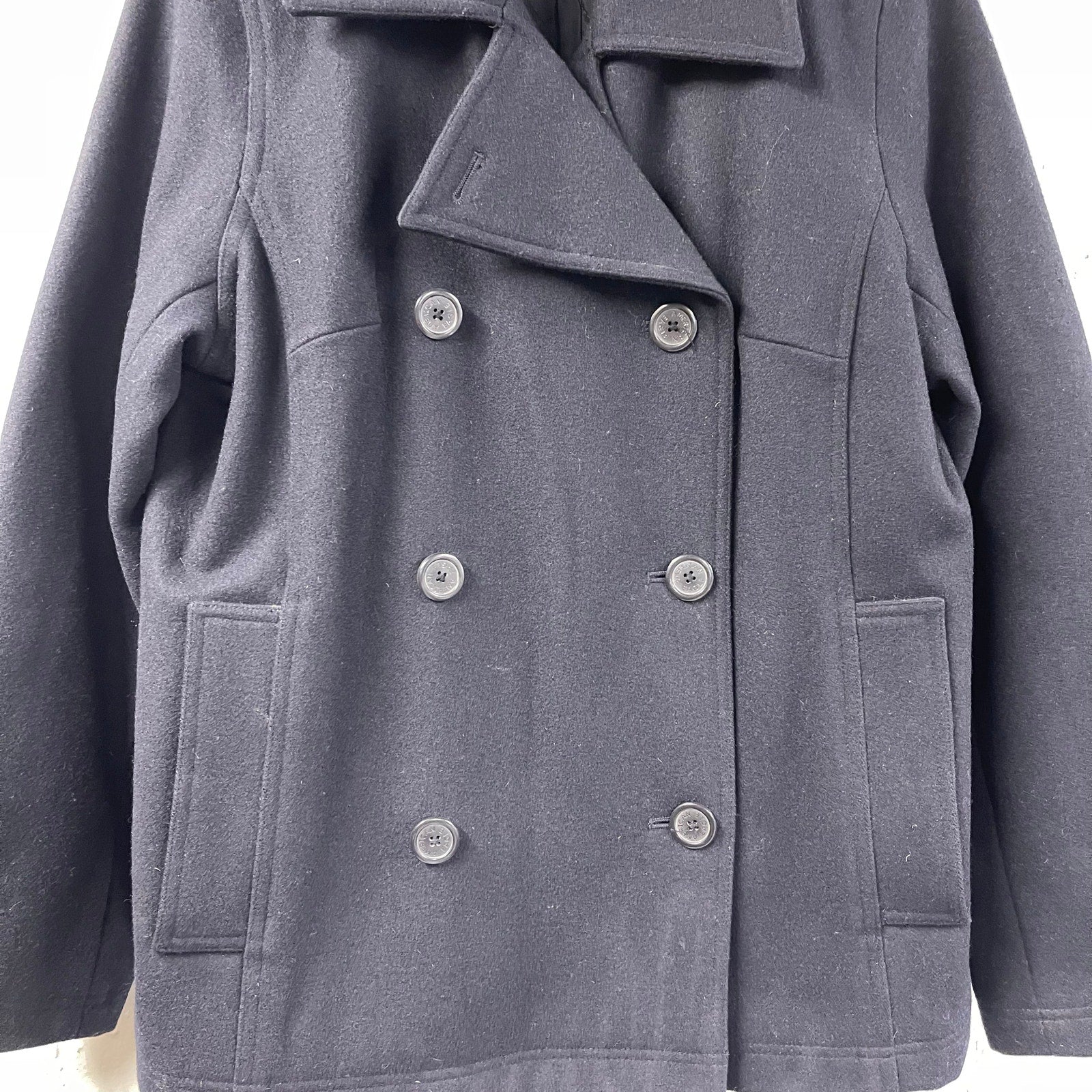 American Eagle Outfitters Blue Wool Peacoat Vintage