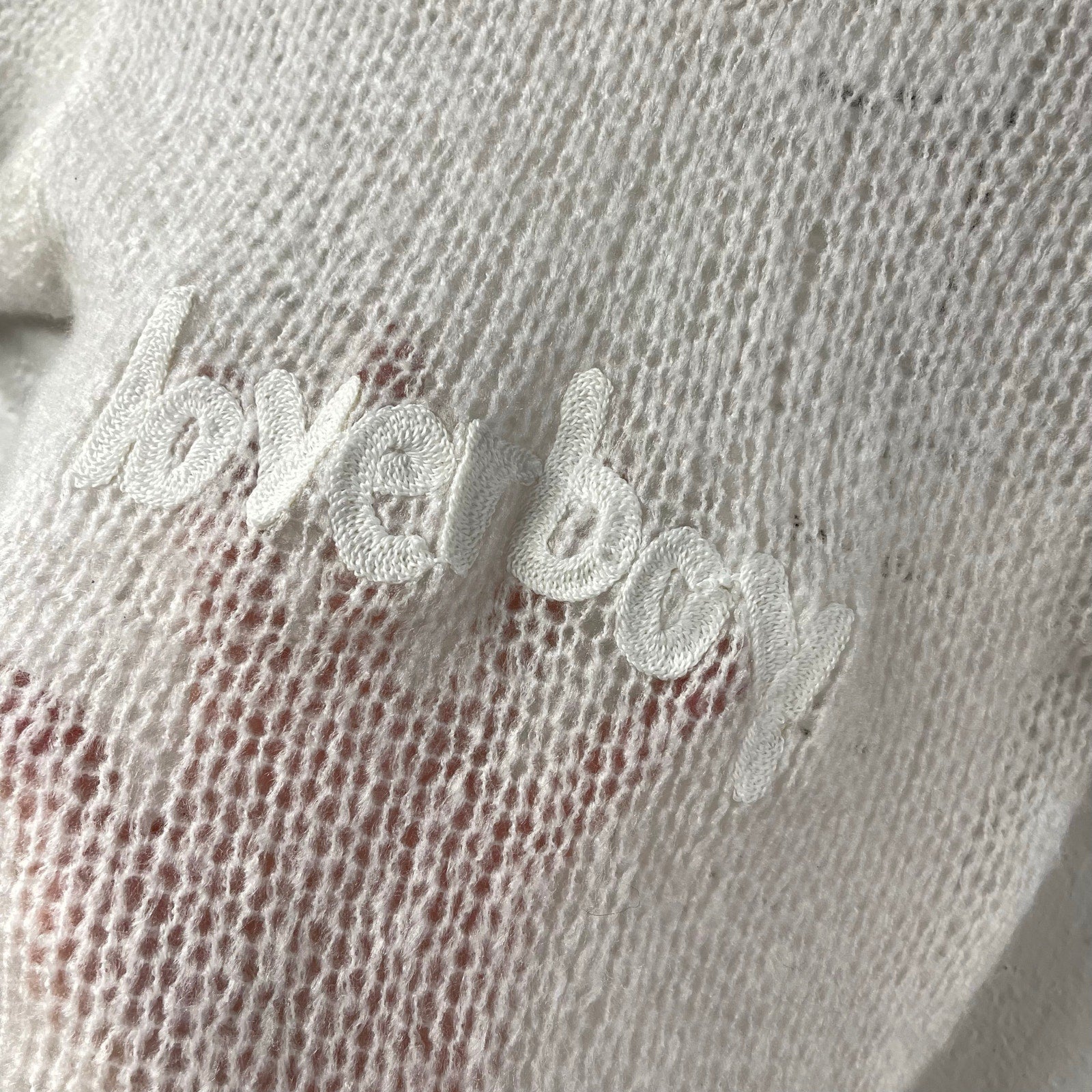 Sisters and Seekers Mesh Knit Top LOVERBOY White Sewn Soft