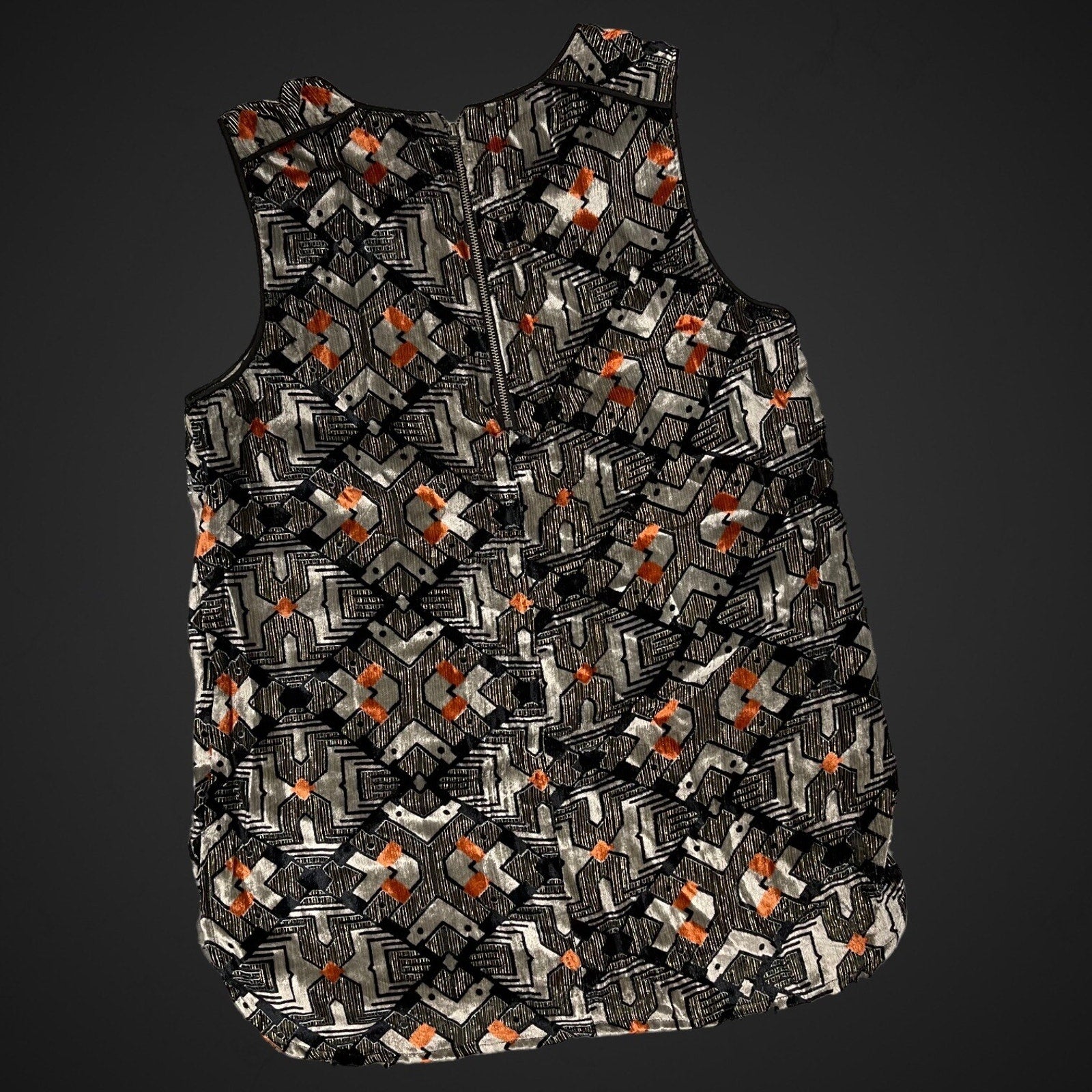 Meadow Rue Top Sleeveless Blouse Tank Velour Print XS Anthropologie