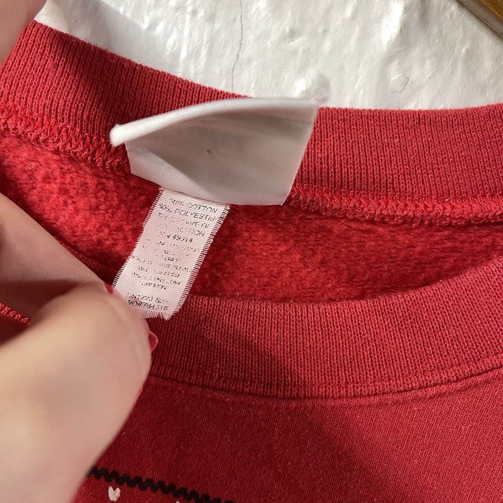 Not So Ugly Christmas Sweatshirt NIU Huskies Red Champion Large